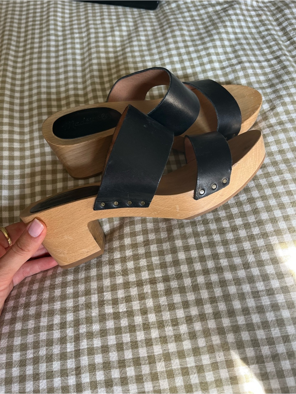 Madewell Wooden Heel Leather Sandal